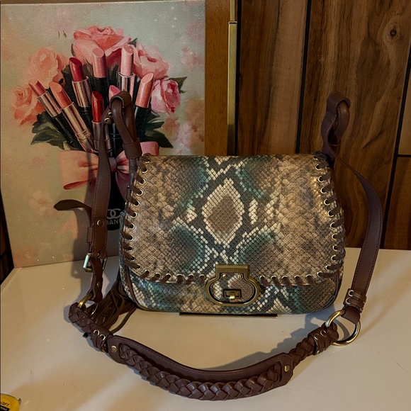 Rafe Handbags - Rafe Brown and Green Crossbody Bag